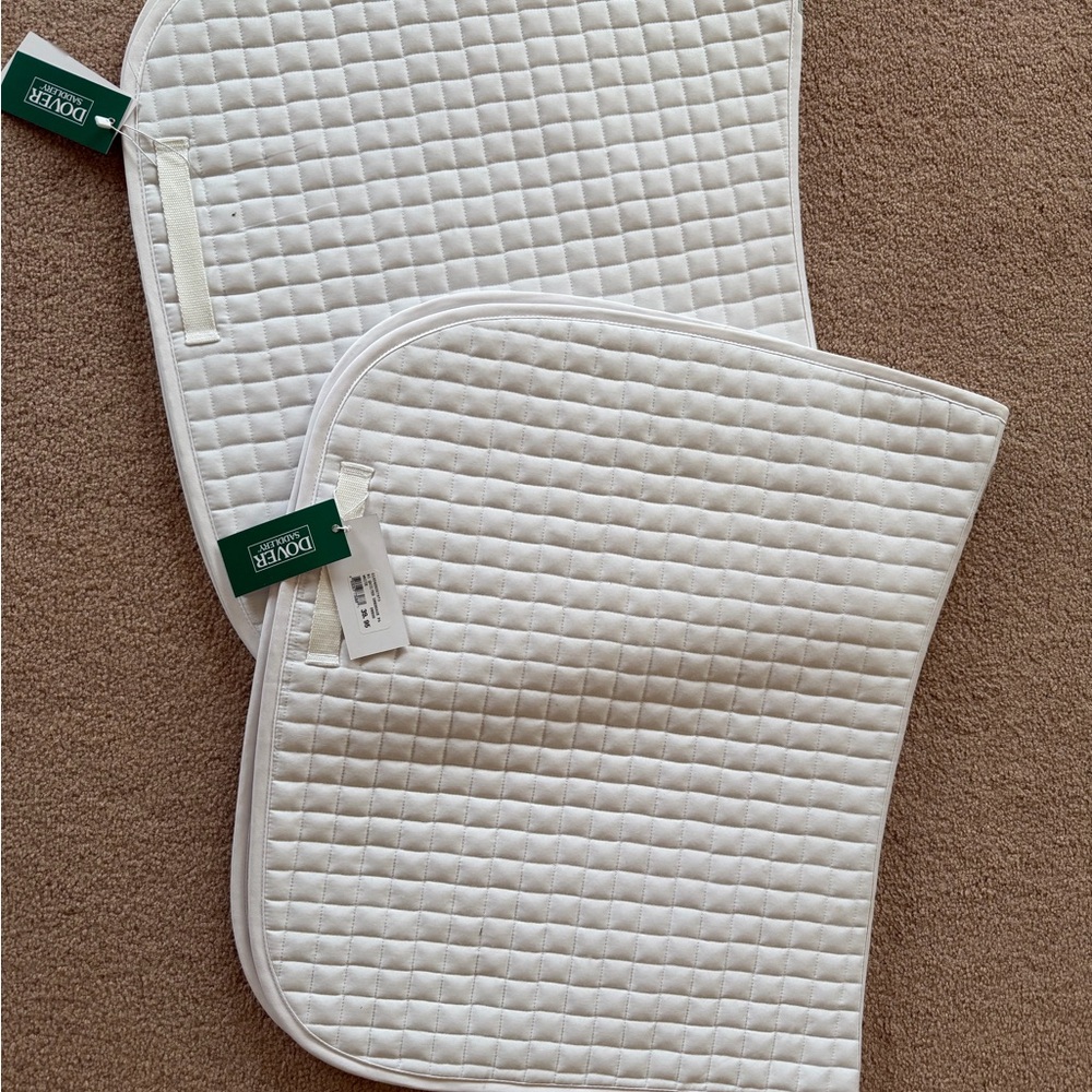 White Quilted dressage pad